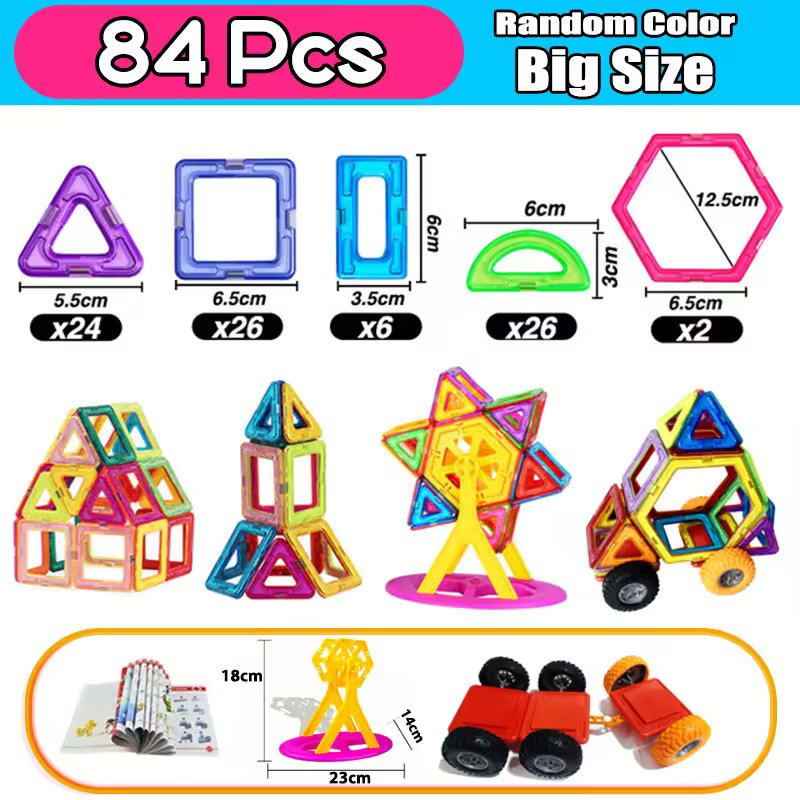 Bloc de Construction Magnétique Montessori