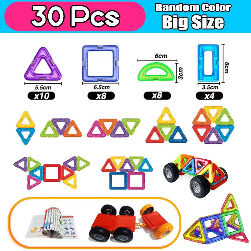 Bloc de Construction Magnétique Montessori