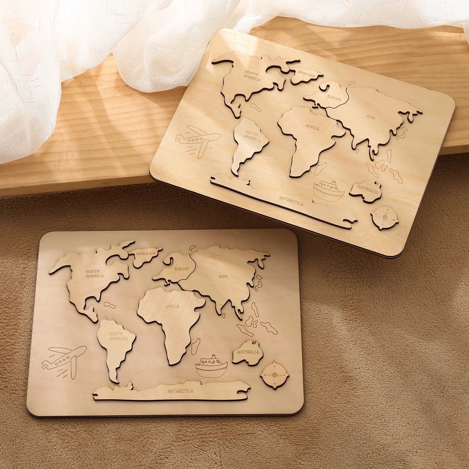 Puzzle Géographie Montessori
